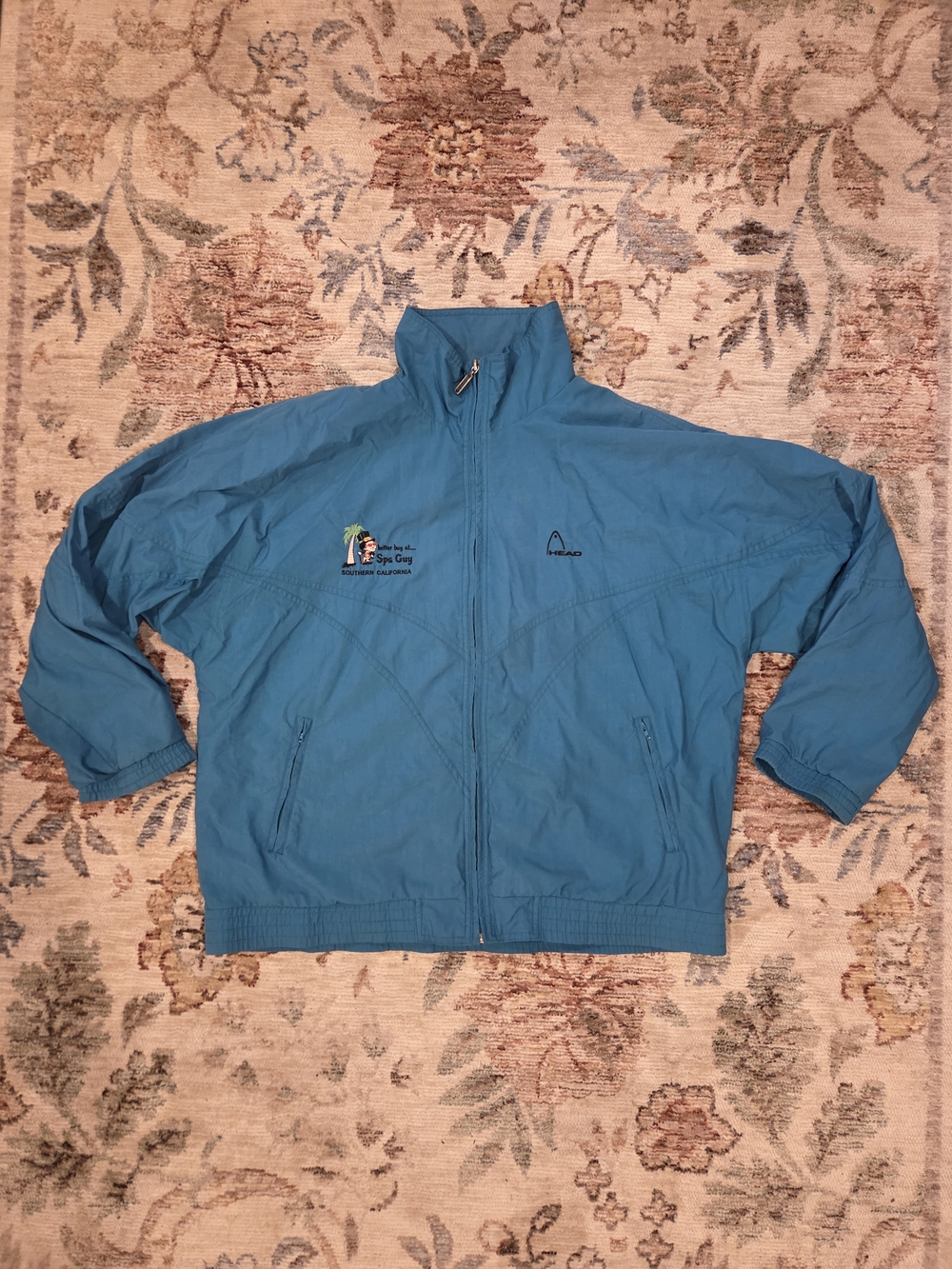 Head Blue Men's Windbreaker Jacket with Embroidered Logo